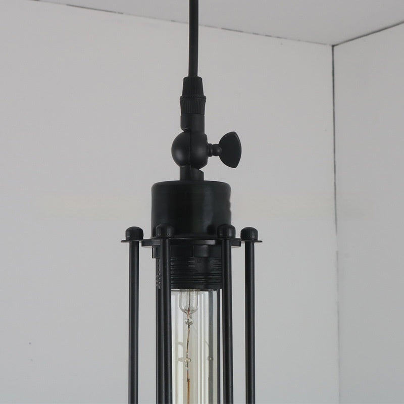 American Vintage Fluted Iron Single Pendant Light