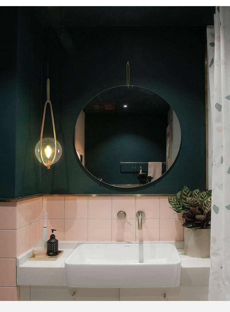 Gold Glass Globe Bar Pendant Light