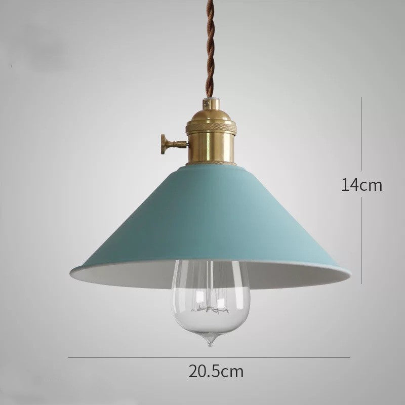 Nordic Macaron Copper Fish Pendant Light / Yellow / Edison bulb