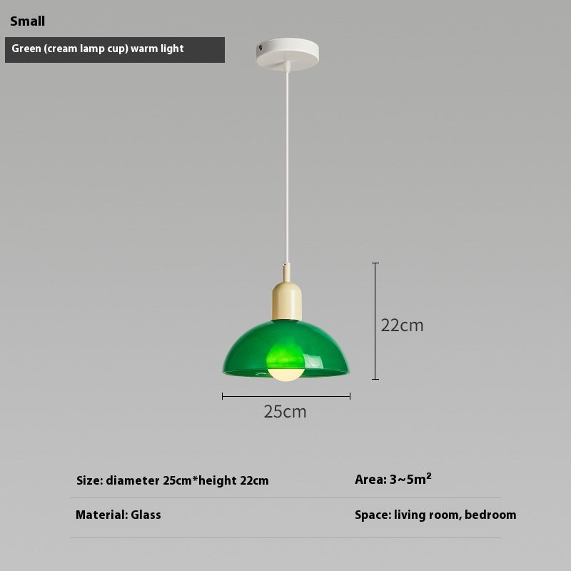Bauhaus Retro Glass Pendant Light / Large Orange / Cream jug / Tri color