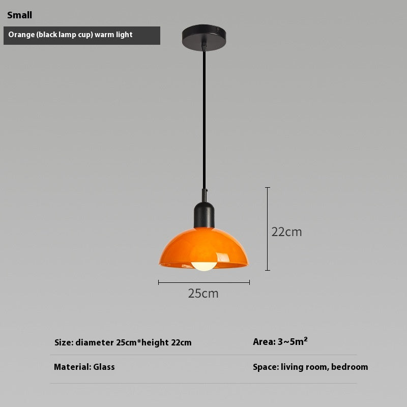Bauhaus Retro Glass Pendant Light / Large green / Black cup / Tri color
