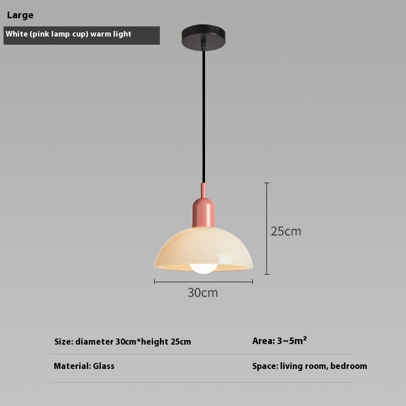 Bauhaus Retro Glass Pendant Light / Small Orange / Pink cup / Tri color