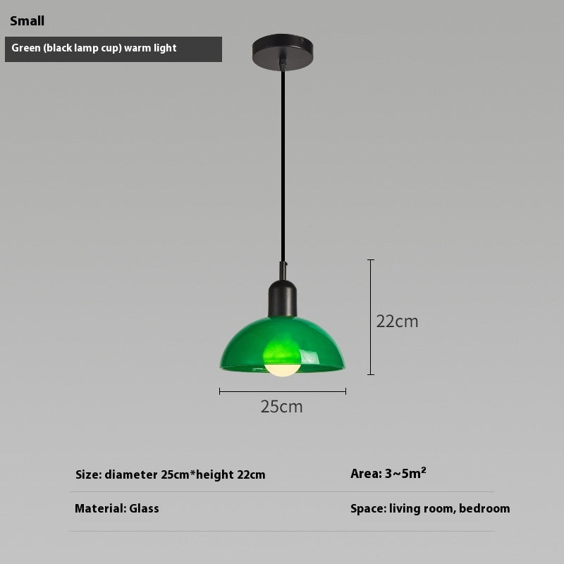 Bauhaus Retro Glass Pendant Light / Large Orange / Cream jug / Warm light