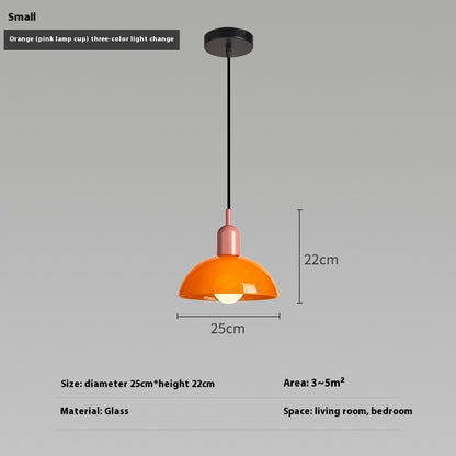 Bauhaus Retro Glass Pendant Light / Large White / Cream jug / Warm light