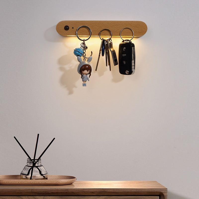 Beech Wood Motion Sensor USB Wardrobe Light / Wood color / USB