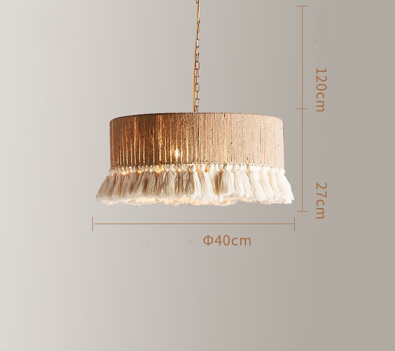 Bohemian Rope Tassel Pendant Chandelier / Round 60x27cm