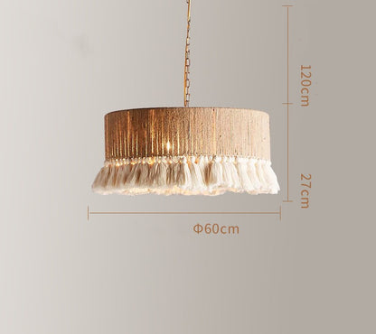 Bohemian Rope Tassel Pendant Chandelier / The bell 30x37cm