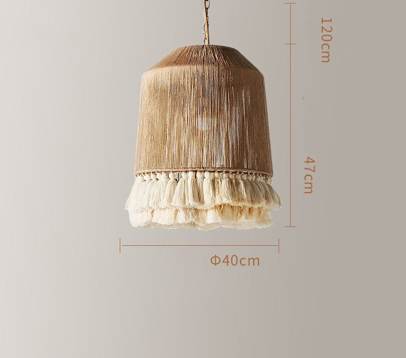 Bohemian Rope Tassel Pendant Chandelier / Round 40x27cm
