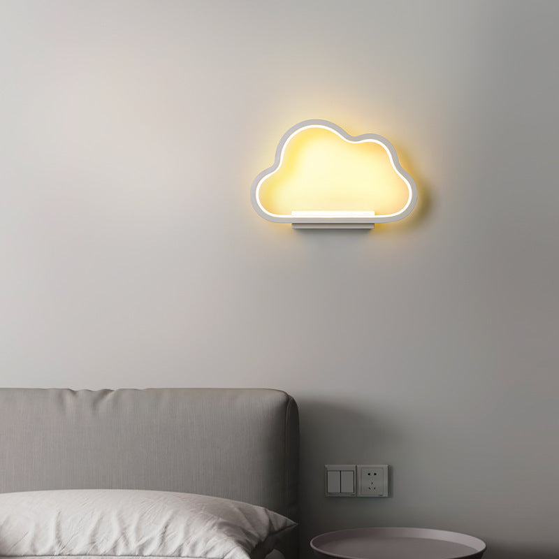 Cloud Shape LED Bedroom Wall Lamp / White / Neutral light