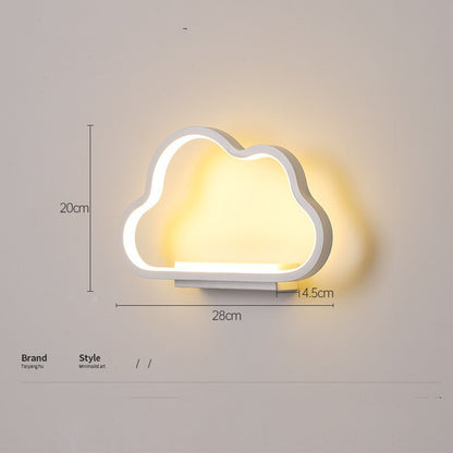 Cloud Shape LED Bedroom Wall Lamp / White / Warm light