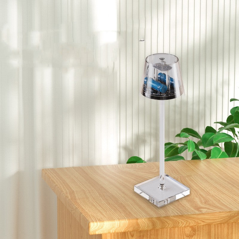 Cordless USB Rechargeable Restaurant Table Lamp / Built In 5200 MA / Black