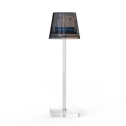 Cordless USB Rechargeable Restaurant Table Lamp / Built In 5200 MA / Blue