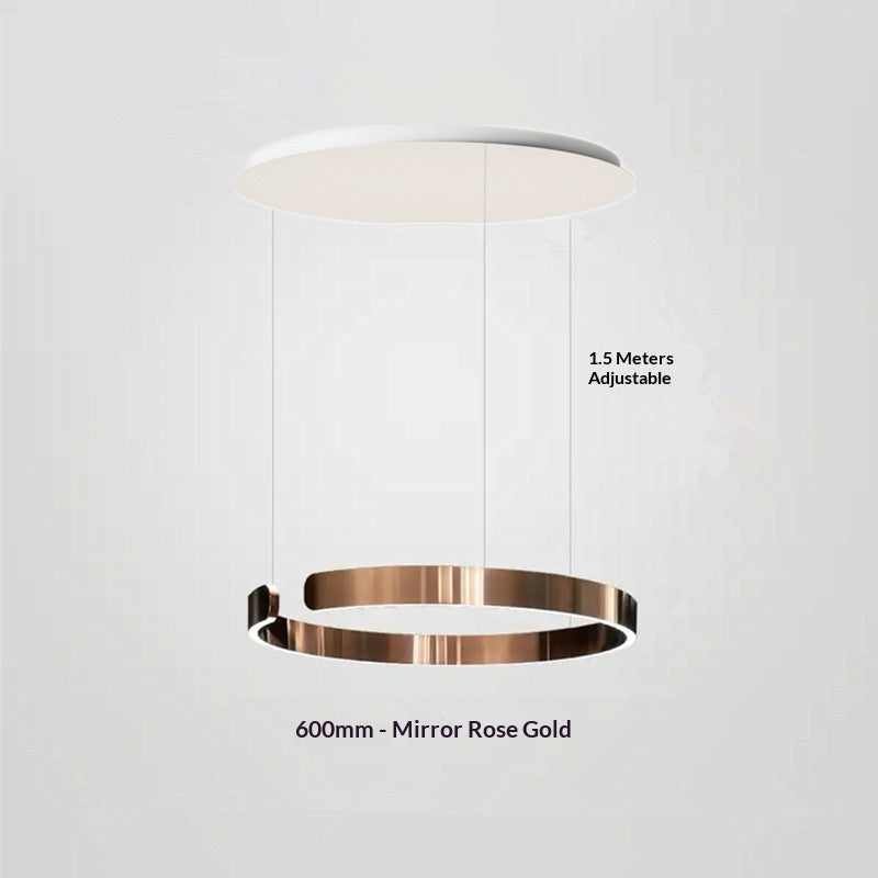 Full-Spectrum Light Luxury Dining Pendant Light / Electrodeless Dimming / Black Titanium