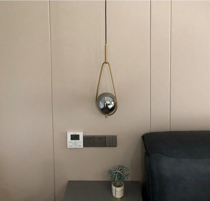 Gold Glass Globe Bar Pendant Light