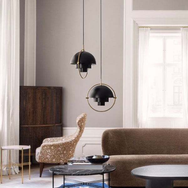 Half Moon LED Alloy Pendant Chandelier / Gold