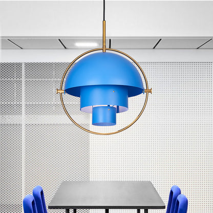 Half Moon LED Alloy Pendant Chandelier / Blue