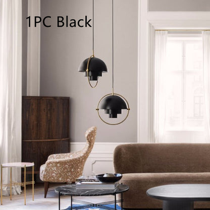Half Moon LED Alloy Pendant Chandelier / Black