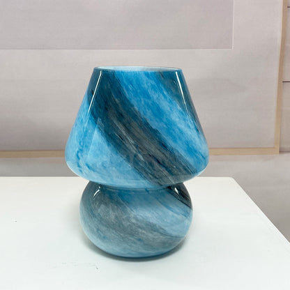 Handmade Glass Mushroom Bedside Table Lamp / Moon / USB