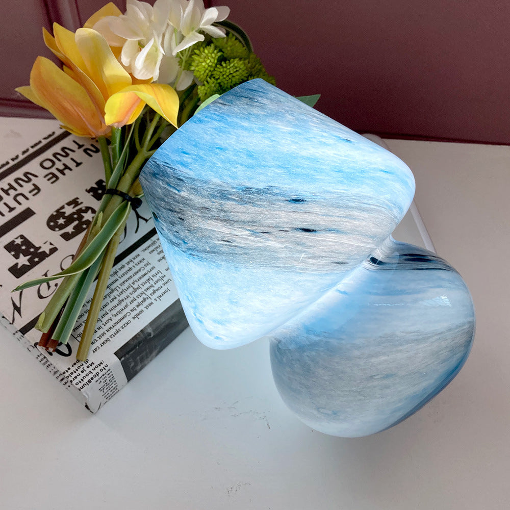 Handmade Glass Mushroom Bedside Table Lamp / Earth / US