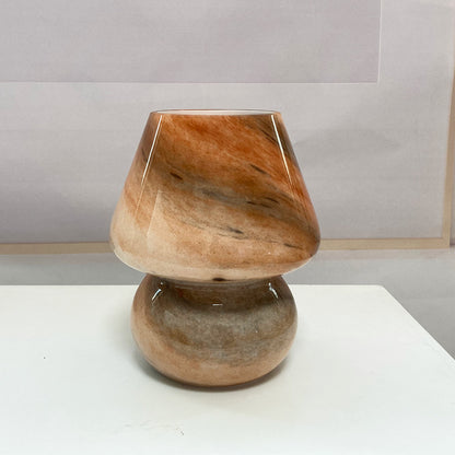 Handmade Glass Mushroom Bedside Table Lamp / Earth / UK