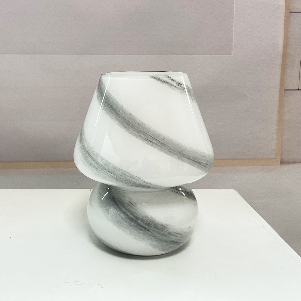 Handmade Glass Mushroom Bedside Table Lamp / Earth / AU