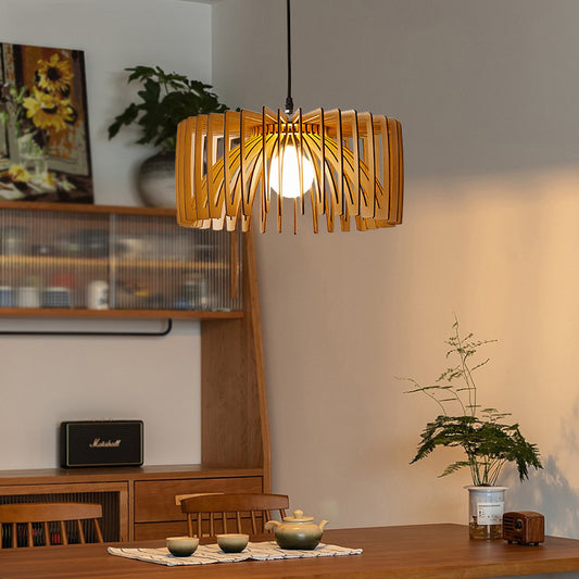 Japanese Minimalist Woodcraft Ceiling Light / Tricolor Light / Log Large
