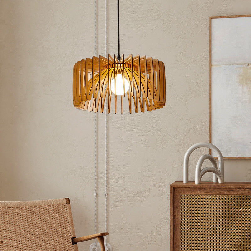 Japanese Minimalist Woodcraft Ceiling Light / Warm Light / Log Large