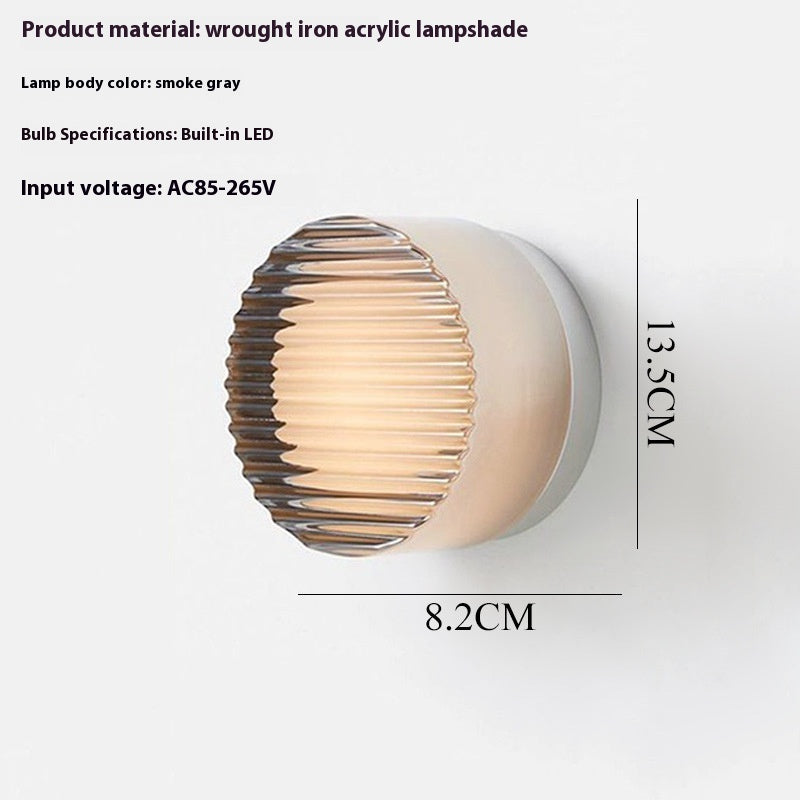 Modern Corridor Bedside Decorative Wall Light / Warm Light 3000K / B White