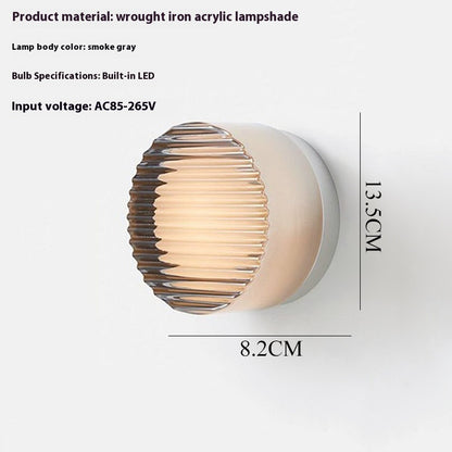 Modern Corridor Bedside Decorative Wall Light / Warm Light 3000K / B White