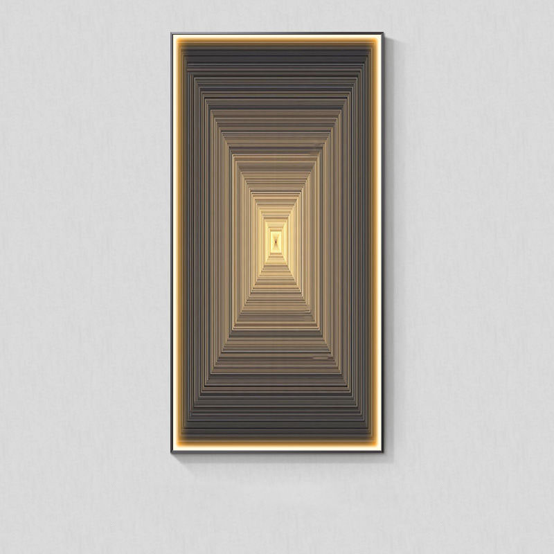 Modern Light Luxury Illuminated Wall Art / A / 40X80CM / Black Frame