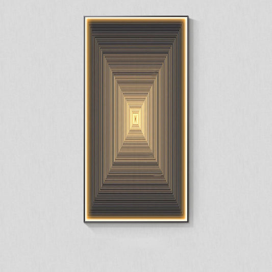 Modern Light Luxury Illuminated Wall Art / A / 40X80CM / Black Frame