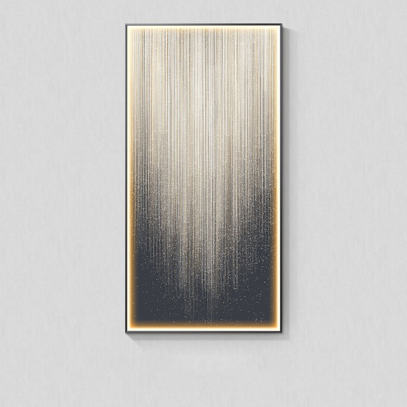 Modern Light Luxury Illuminated Wall Art / B / 50X100CM / Black Frame