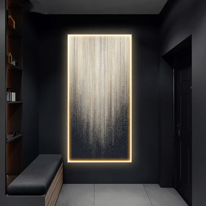 Modern Light Luxury Illuminated Wall Art / A / 50X100CM / Black Frame