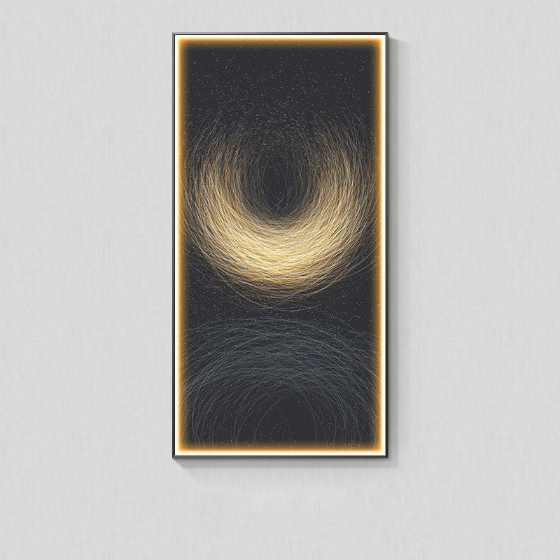 Modern Light Luxury Illuminated Wall Art / I / 50X100CM / Black Frame