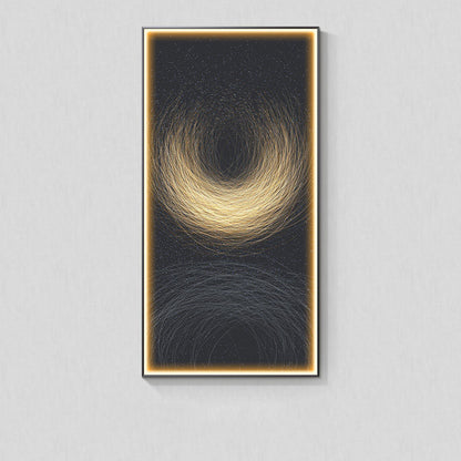 Modern Light Luxury Illuminated Wall Art / I / 50X100CM / Black Frame