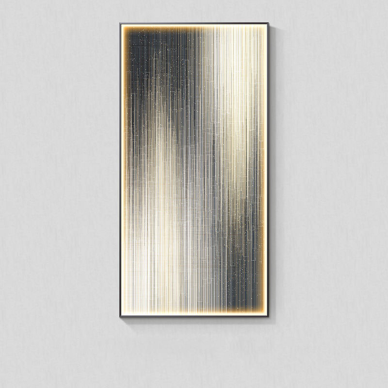 Modern Light Luxury Illuminated Wall Art / I / 60X120CM / Black Frame