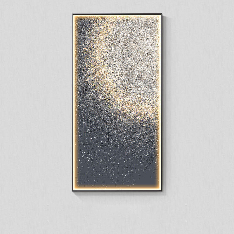 Modern Light Luxury Illuminated Wall Art / C / 50X100CM / Black Frame