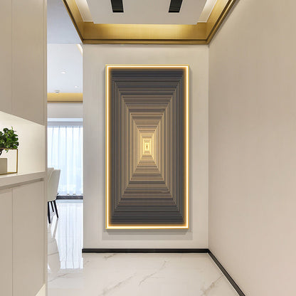 Modern Light Luxury Illuminated Wall Art / D / 60X120CM / Black Frame