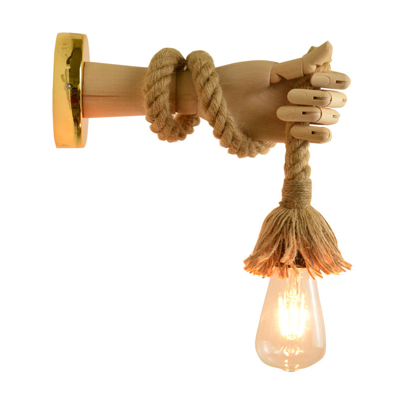 Modern Rope and Iron Bedside Wall Lamp / Without Bulb / Wire With Switch Type
