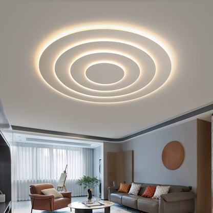 Modern Round LED Flush Ceiling Light / White light / 45cm