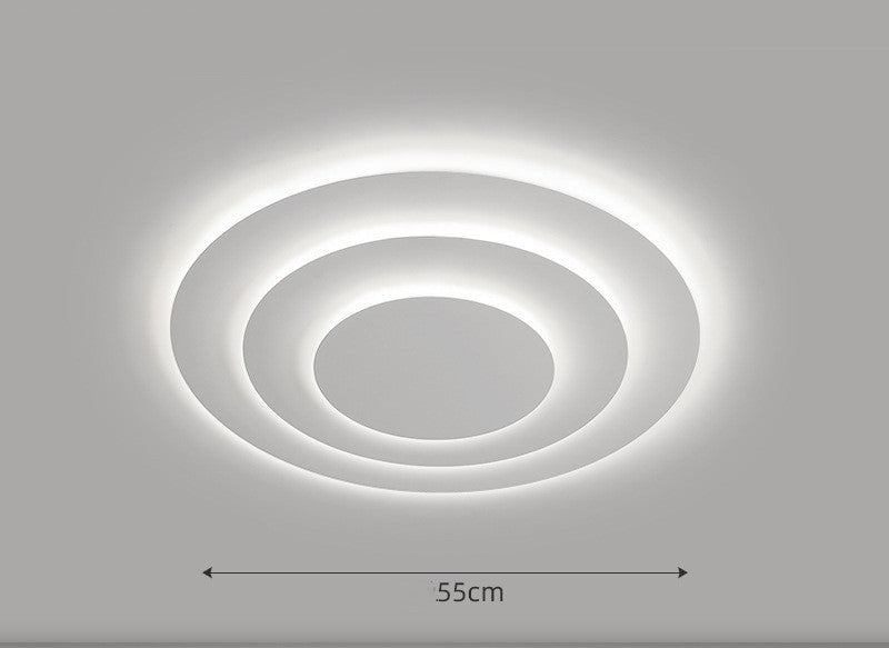 Modern Round LED Flush Ceiling Light / Electrodeless remote control / 105cm