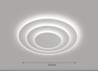 Modern Round LED Flush Ceiling Light / Electrodeless remote control / 105cm