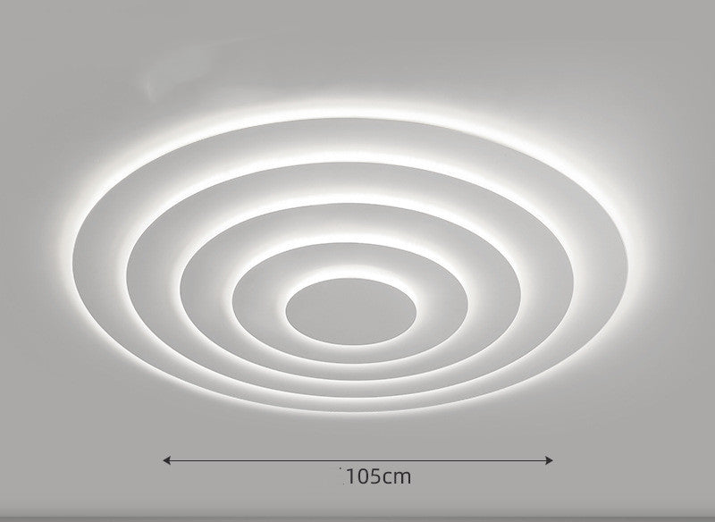 Modern Round LED Flush Ceiling Light / White light / 85cm