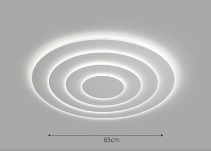 Modern Round LED Flush Ceiling Light / Tricolor dimming / 45cm