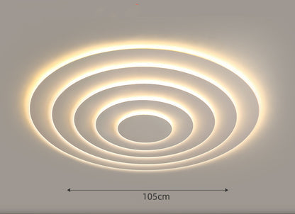 Modern Round LED Flush Ceiling Light / Tricolor dimming / 105cm