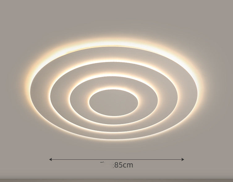 Modern Round LED Flush Ceiling Light / White light / 105cm