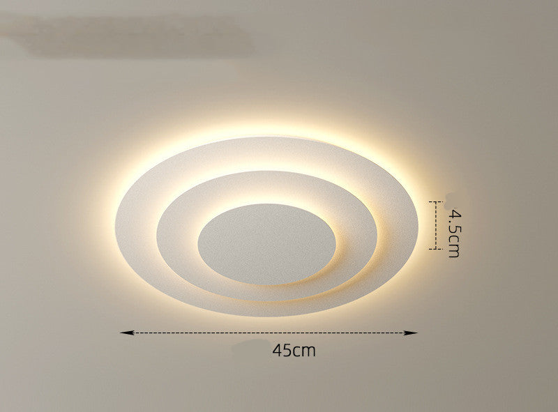 Modern Round LED Flush Ceiling Light / Tricolor dimming / 55cm