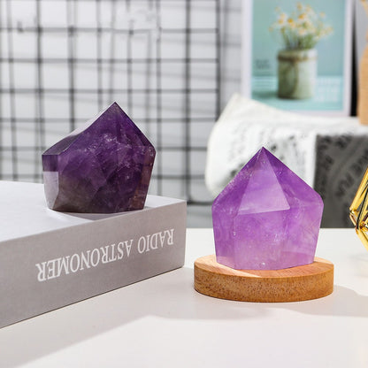 Natural Amethyst Crystal USB Night Light / Purple / USB