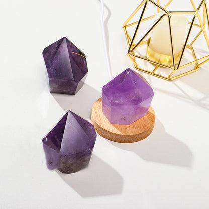 Natural Amethyst Crystal USB Night Light