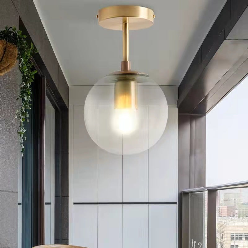 Nordic Copper Magic Bean Pendant Light / Milky White / Light Source Not Included
